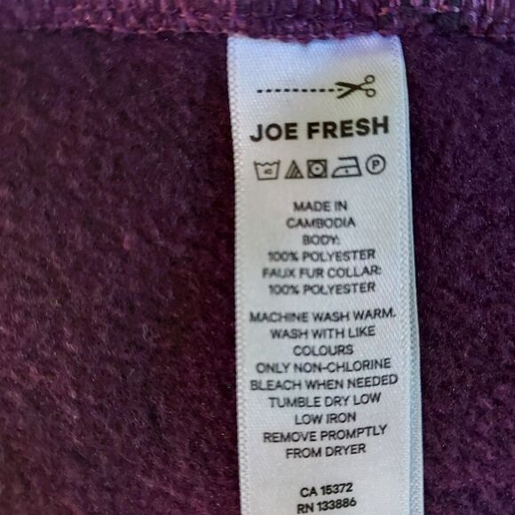 Joe Fresh Sweatshirt XL Long Sleeves Pullover Handwarmer Pocket Turtleneck - Picture 10 of 13